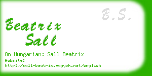 beatrix sall business card